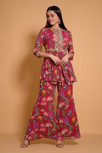 Seams Pret And Couture Preet Printed Kurta & Palazzo Set 