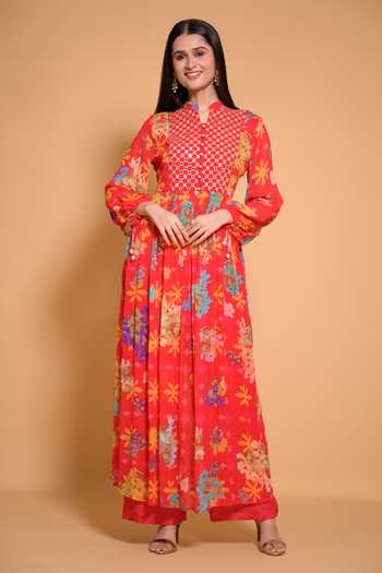 Seams Pret And Couture Samaira Floral Print Anarkali & Pant Set 