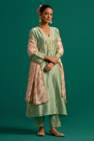 Anantaa By Roohi Embroidered Kurta Pant Set 