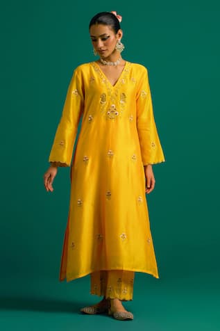 Anantaa By Roohi Sequins Embroidered Kurta & Pant Set 