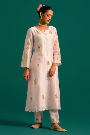 Anantaa By Roohi Cutdana Embroidered Kurta & Pant Set 