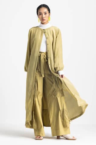 Three Solid Long Jacket 