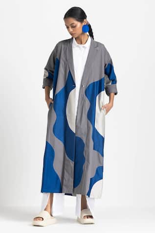 Three Floral Applique Jacket 