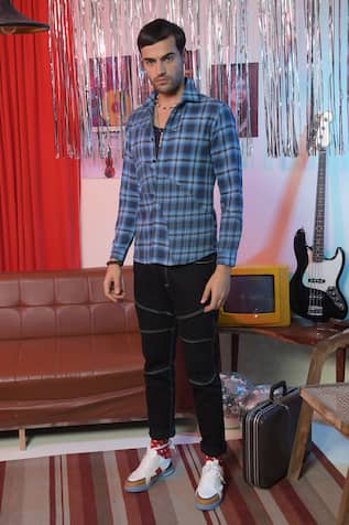 Abkasa Wrapper Checkered Pattern Shirt 