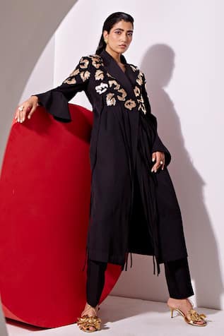 Vidhi Wadhwani Kyna Applique Jacket With Pant 