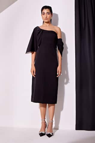 Vidhi Wadhwani Naomi Solid Draped Dress 
