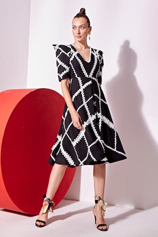 Sasha Applique Stripe Dress 