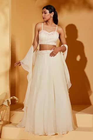 Suruchi Parakh Lehenga Set With Ruffle Dupatta 