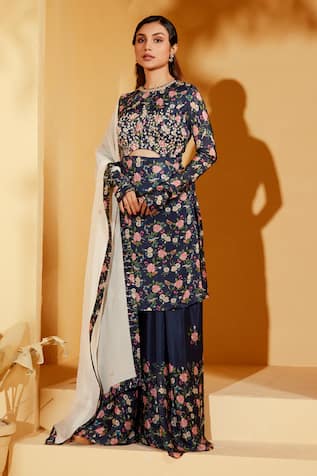 Suruchi Parakh Floral Print Kurta Sharara Set 