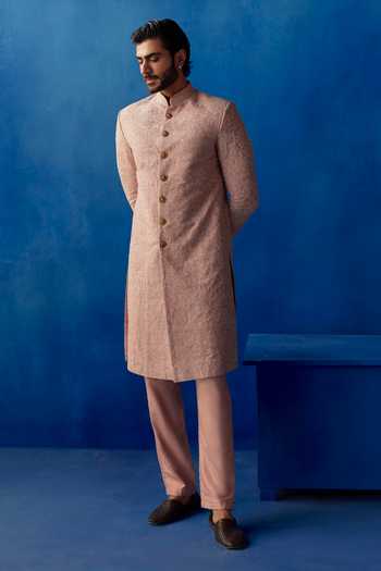 Mrunalini Rao Taraji Resham Embroidered Sherwani Set 