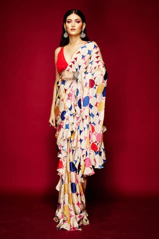 Esha L Amin Hemline Embroidered Bralette 