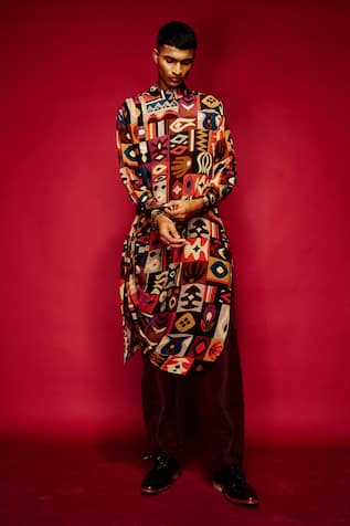 Esha L Amin Solid Straight Pant 