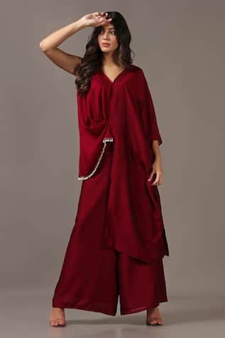 Asymmetric Top & Flared Pant Set 