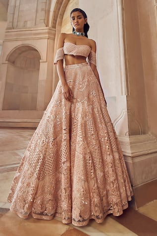 Pankaj & Nidhi Solarium Hand Embellished Lehenga With Blouse 