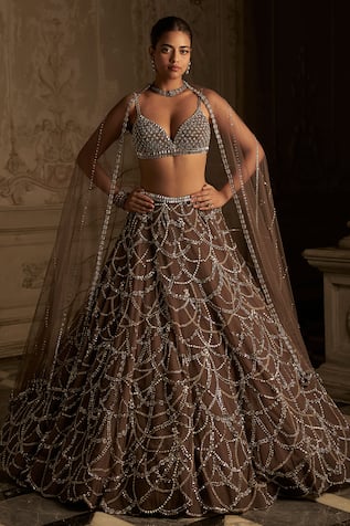 Seema Gujral Chandelier Embroidered Bridal Lehenga Set 