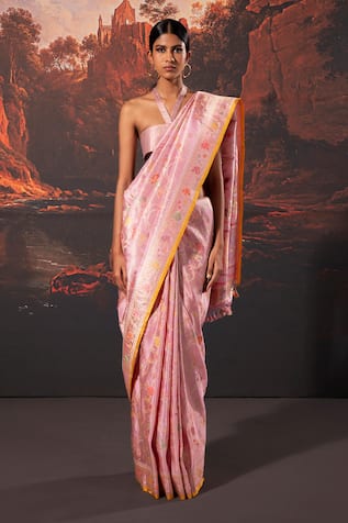 Ekaya Handwoven Saree With Unstitched Blouse Fabric 