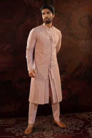 Floral Motif Embroidered Kurta With Pant 
