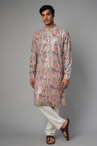 Rabani & Rakha Printed Kurta & Pant Set 