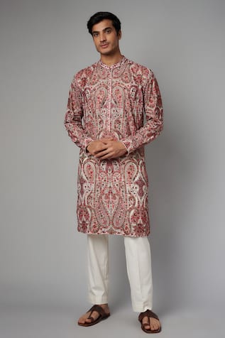 Rabani & Rakha Resham Work Kurta Pant Set 