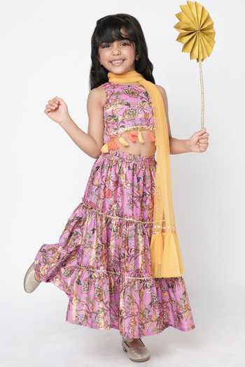 Lil Drama Printed Blouse Lehenga Set 