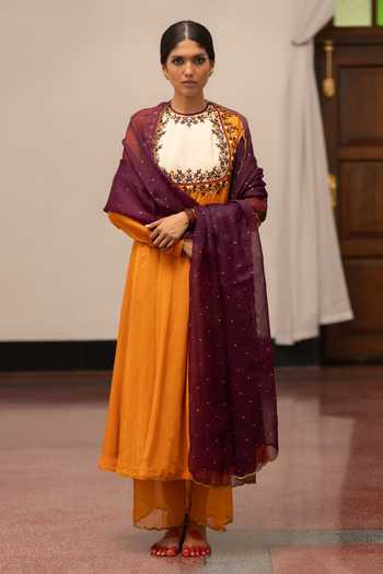 Mimamsaa Himavati Embroidered Bodice Anarkali Pant Set 