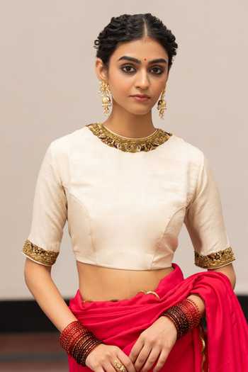 Mimamsaa Kamalnaini Placement Sequin Embroidered Blouse 