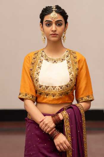 Mimamsaa Kameshwari Floral Embroidered Blouse 