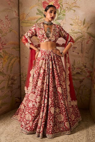 Ridhi Mehra Starlet Floral Print Trail Lehenga Set 