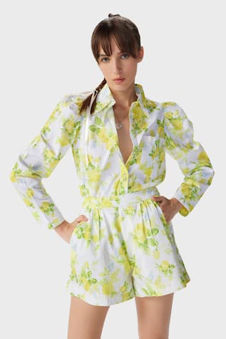 The Iaso Leaf Print Woven Shirt 