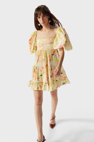 The Iaso Eve Abstract Print Tiered Dress 