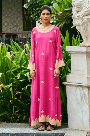 The Whole Nine Yards Roosa Hand Embroidered Kaftan 