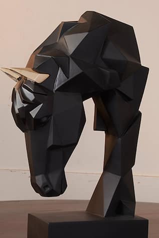 Geometric Horse Head Sculpture 