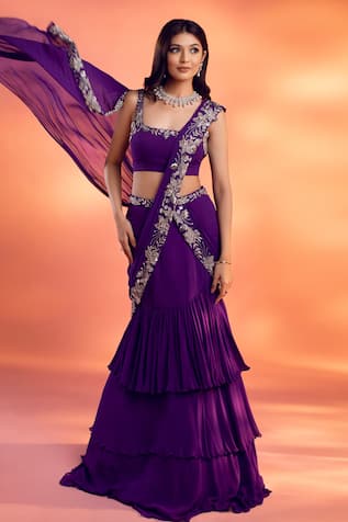 Lehenga style saree online on sale shopping