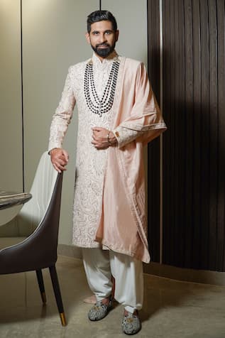 Soniya G Bloom Garden Embroidered Sherwani Set 