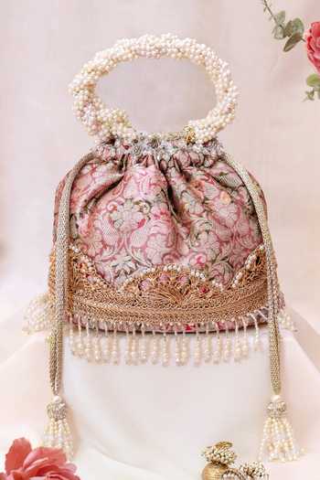 Amyra Elora Printed & Embroidered Potli Bag 