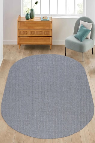 Mood Oval Wool Handwoven Rug 