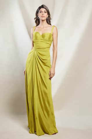 Brinda Sneha Petra Pleated Draped Gown 