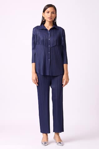 Scarlet Sage Dari Fringe Shirt & Pant Set 