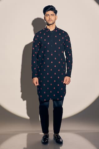 Kaaj Button x AZA Threadwork Kurta With Pant 