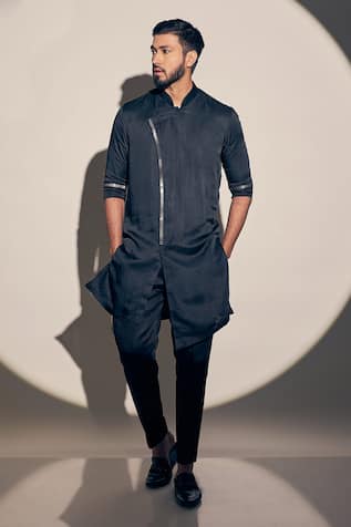 Kaaj Button x AZA Asymmetric Kurta With Pant 