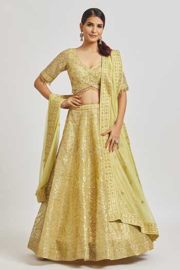 Vandana Sethi Mirror Work Bridal Lehenga Set 