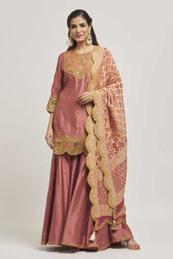Surbhi Shah Hand Embroidered Kurta Sharara Set 