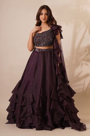 Ruffle Lehenga & Blouse Set 