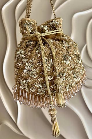 Maharani Sequin Embroidered Potli Bag 