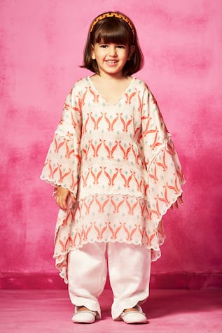 Neha Gursahani Mughal Print Kaftan Kurta & Pant Set 