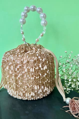 Nayaab By Sonia Frost Tassel Embellished Bucket Bag 