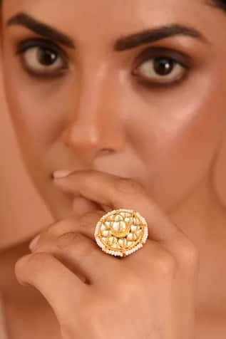 MAISARA JEWELRY Kundan Ring 