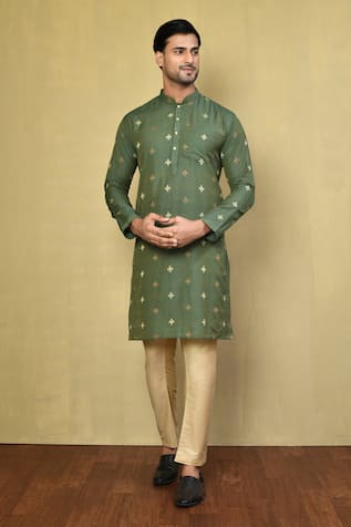 Plus Print Kurta With Pyjama 