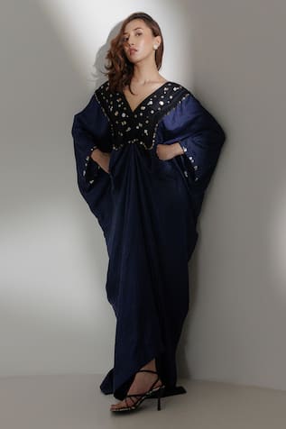 Kavya Singh Kundu Talia Handwoven Mulberry Silk Kaftan 