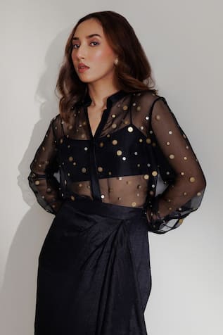 Kavya Singh Kundu Luna Organza Shirt 